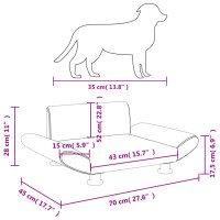 Produktbild för Hundbädd gräddvit 70x45x28 cm konstläder