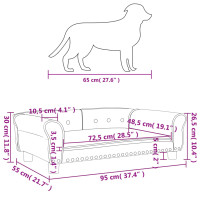 Produktbild för Hundbädd cappuccino 95x55x30 cm konstläder