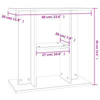 Miniatyr av produktbild för Akvariebänk betonggrå 60x30x60 cm konstruerat trä