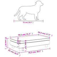 Produktbild för Hundbädd med förlängning brun 100x50x30 cm konstläder