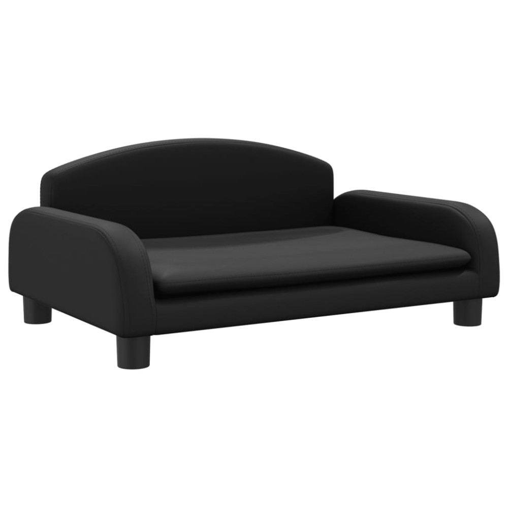Produktbild för Hundbädd svart 70x45x30 cm konstläder