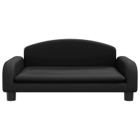 Produktbild för Hundbädd svart 70x45x30 cm konstläder