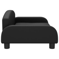 Produktbild för Hundbädd svart 70x45x30 cm konstläder