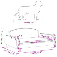 Produktbild för Hundbädd svart 70x45x30 cm konstläder
