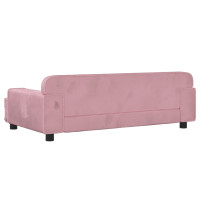 Produktbild för Hundbädd rosa 90x53x30 cm sammet