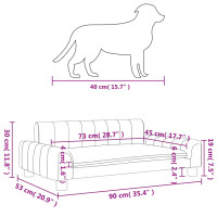 Produktbild för Hundbädd svart 90x53x30 cm konstläder