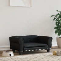 Produktbild för Hundbädd svart 70x45x30 cm konstläder