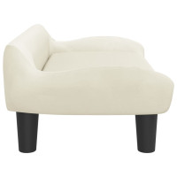 Produktbild för Hundbädd gräddvit 70x40x24 cm sammet