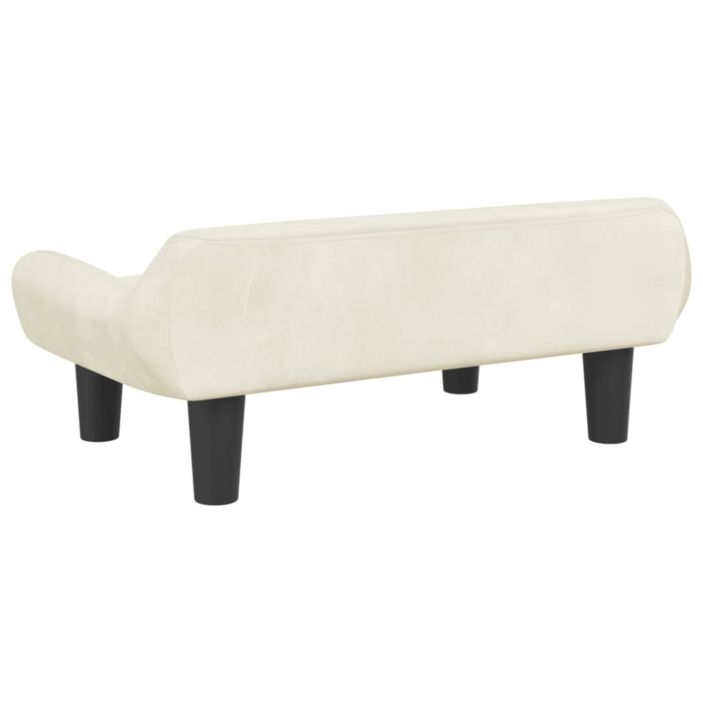 Produktbild för Hundbädd gräddvit 70x40x24 cm sammet