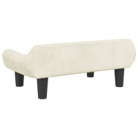 Produktbild för Hundbädd gräddvit 70x40x24 cm sammet