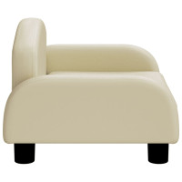 Produktbild för Hundbädd gräddvit 50x40x30 cm konstläder