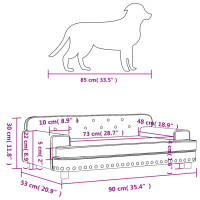 Produktbild för Hundbädd brun 90x53x30 cm sammet