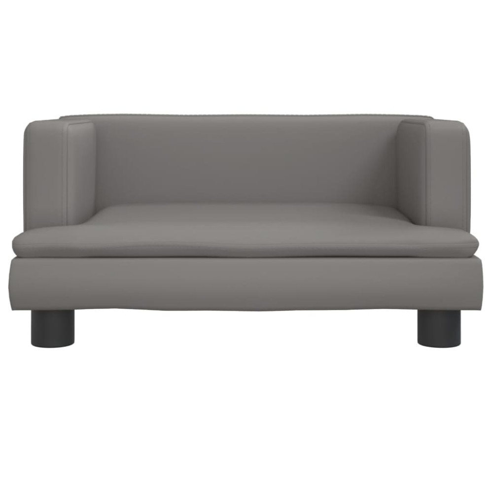 Produktbild för Hundbädd grå 60x40x30 cm konstläder