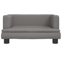 Produktbild för Hundbädd grå 60x40x30 cm konstläder