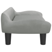 Produktbild för Hundbädd ljusgrå 70x40x24 cm sammet