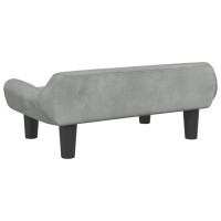 Produktbild för Hundbädd ljusgrå 70x40x24 cm sammet