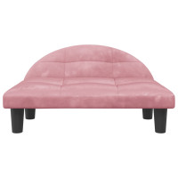 Produktbild för Hundbädd rosa 70x52x30 cm sammet
