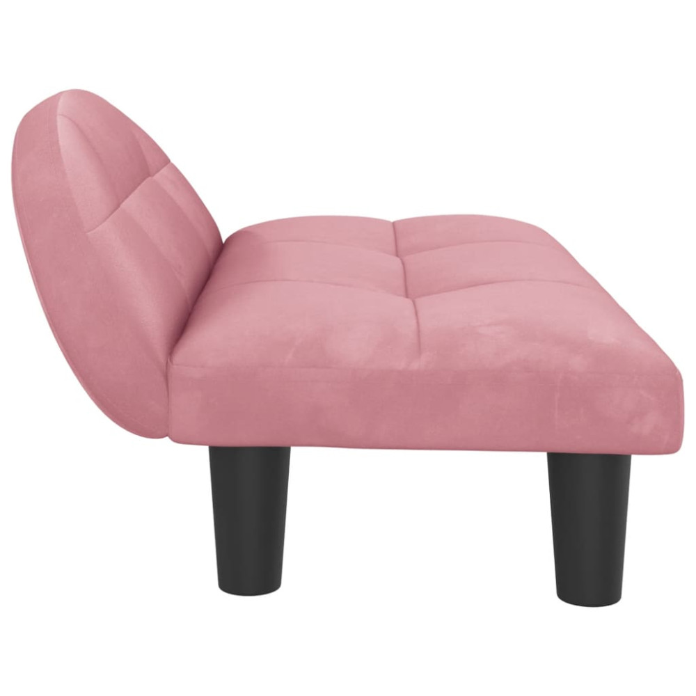 Produktbild för Hundbädd rosa 70x52x30 cm sammet