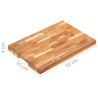 Produktbild för Skärbräda 50x35x4 cm massivt akaciaträ