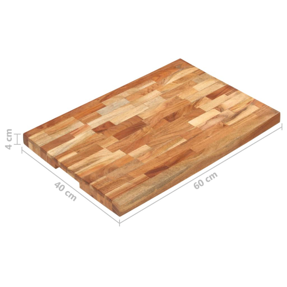 Produktbild för Skärbräda 60x40x4 cm massivt akaciaträ