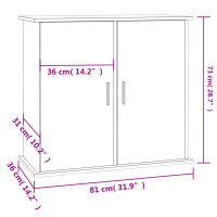 Produktbild för Akvariebänk rökfärgad ek 81x36x73 cm konstruerat trä