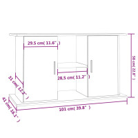 Produktbild för Akvariebänk grå sonoma 101x41x58 cm konstruerat trä