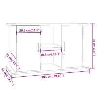 Produktbild för Akvariebänk rökfärgad ek 101x41x58 cm konstruerat trä