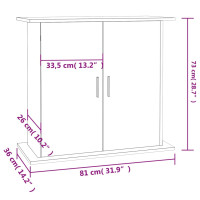 Produktbild för Akvariebänk sonoma-ek 81x36x73 cm konstruerat trä