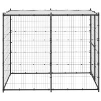 Produktbild för Hundgård för utomhusbruk med tak 110x220x180 cm