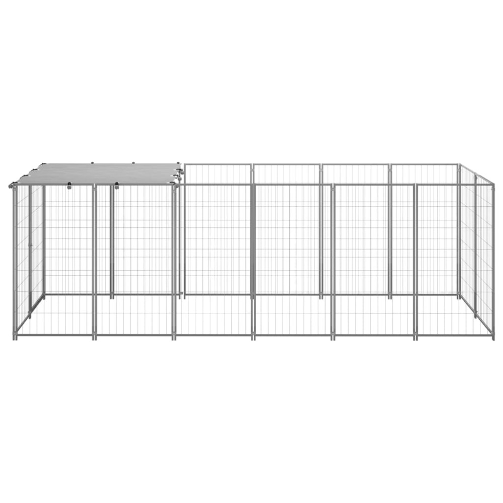 Produktbild för Hundgård silver 330x110x110 cm stål
