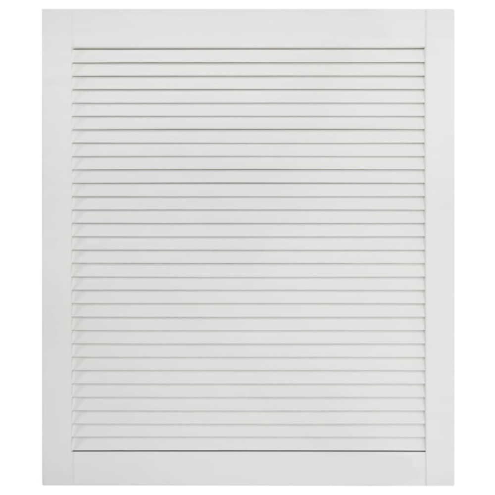 Produktbild för Skåplucka lamelldesign vit 69x59,4 cm massiv furu