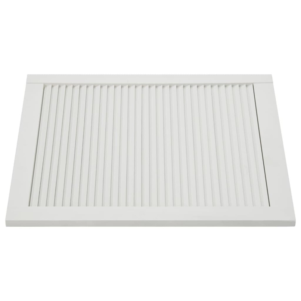 Produktbild för Skåplucka lamelldesign vit 69x59,4 cm massiv furu
