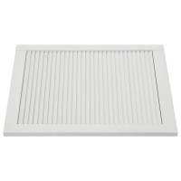 Produktbild för Skåplucka lamelldesign vit 69x59,4 cm massiv furu