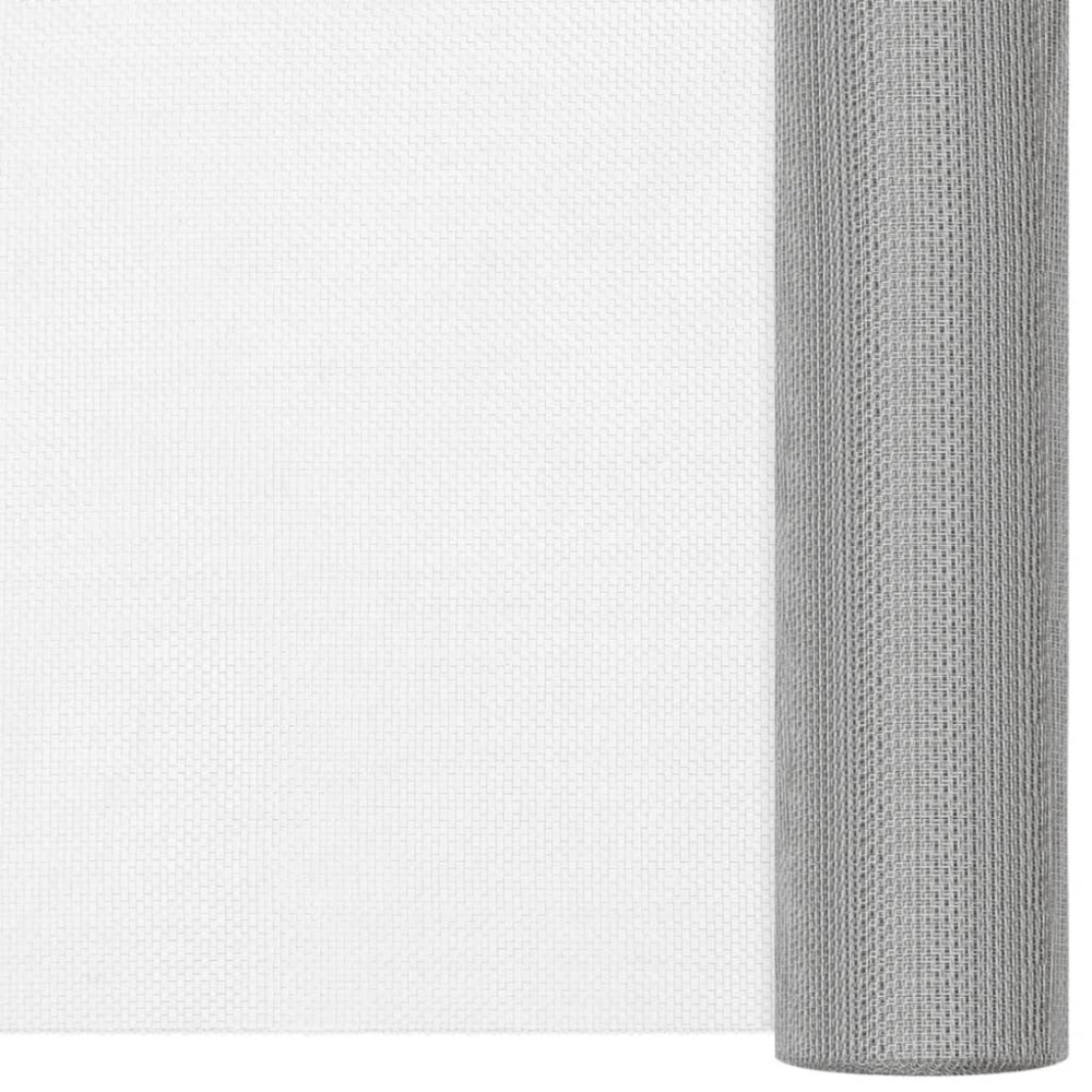 Produktbild för Insektsnät rostfritt stål 112x500 cm silver