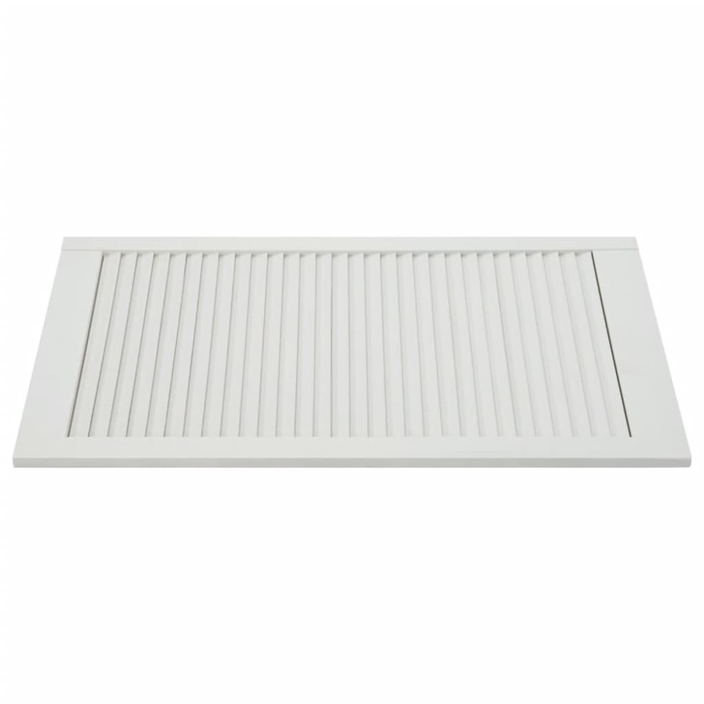 Produktbild för Skåpluckor lamelldesign 4 st vit 99,3x49,4 cm massiv furu