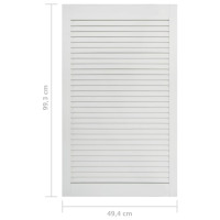 Produktbild för Skåpluckor lamelldesign 4 st vit 99,3x49,4 cm massiv furu