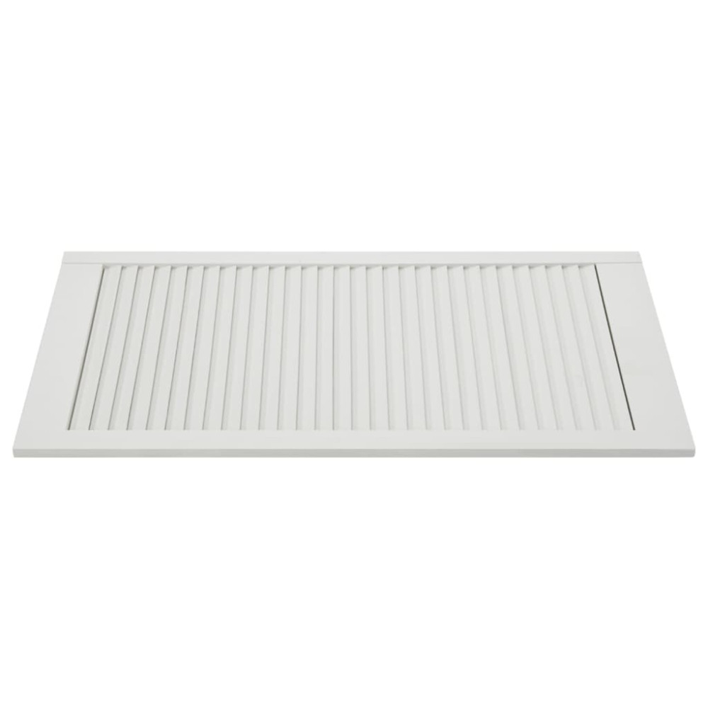 Produktbild för Skåpluckor lamelldesign 2 st vit 99,3x39,4 cm massiv furu