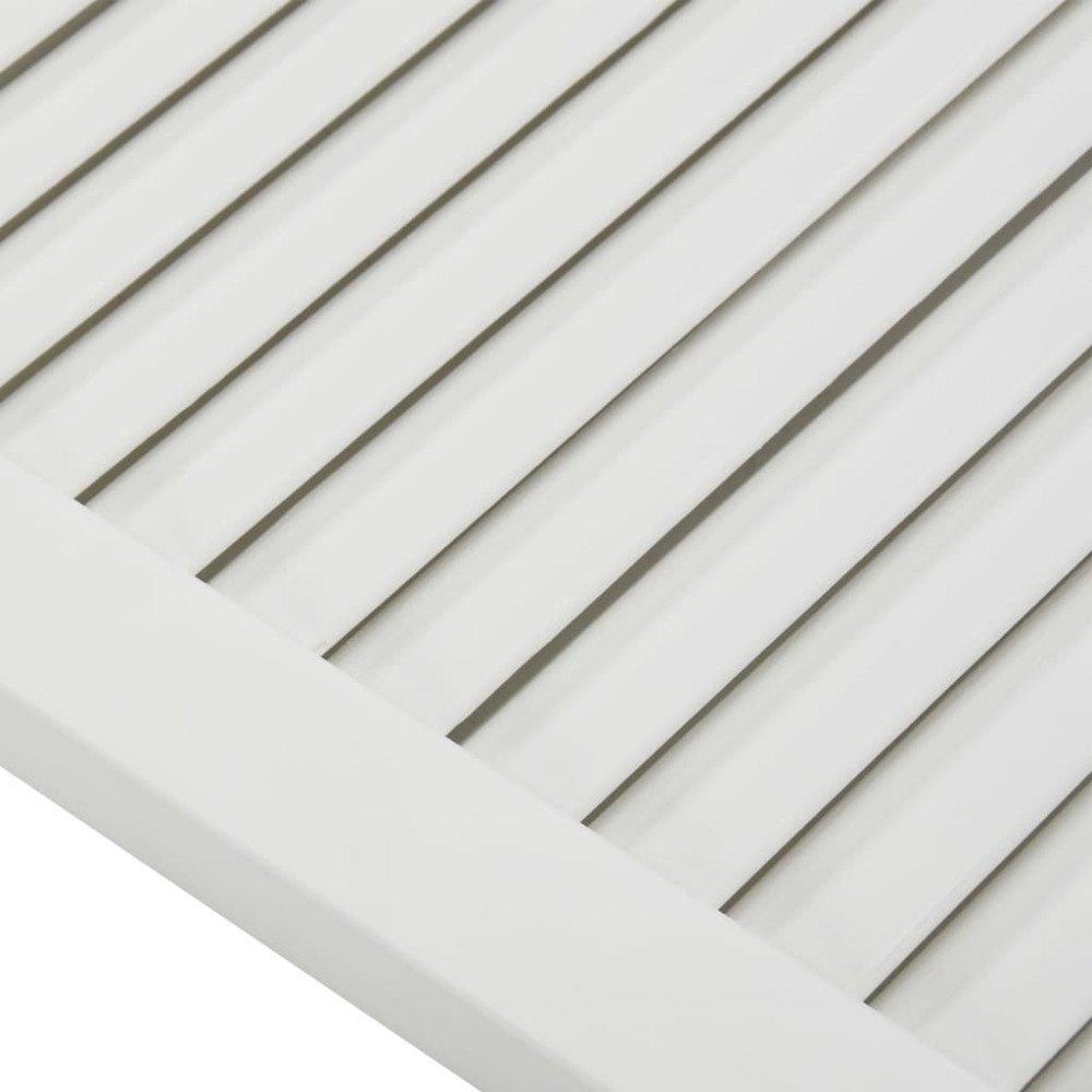Produktbild för Skåpluckor lamelldesign 2 st vit 99,3x39,4 cm massiv furu