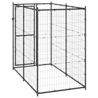 Produktbild för Hundgård för utomhusbruk stål 110x220x180 cm