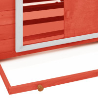 Produktbild för Hönshus röd och vit 152x96x110 cm massivt granträ