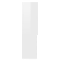 Produktbild för Tvättmaskinsskåp vit högglans 70,5x25,5x90 cm