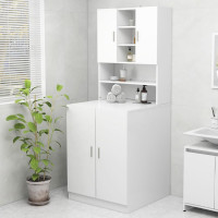 Produktbild för Tvättmaskinsskåp vit 70,5x25,5x90 cm
