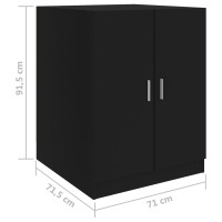 Produktbild för Badrumsskåp svart 71x71,5x91,5 cm konstruerat trä