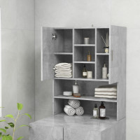 Produktbild för Tvättmaskinsskåp betonggrå 70,5x25,5x90 cm