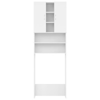Miniatyr av produktbild för Tvättmaskinsskåp vit 64x25,5x190 cm