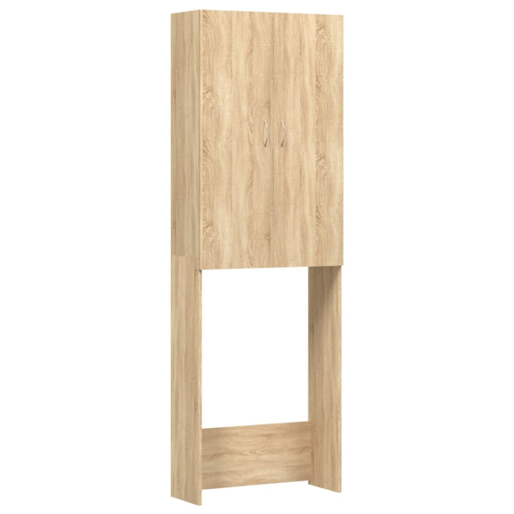 Produktbild för Tvättmaskinsskåp sonoma-ek 64x25,5x190 cm