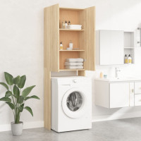 Produktbild för Tvättmaskinsskåp sonoma-ek 64x25,5x190 cm