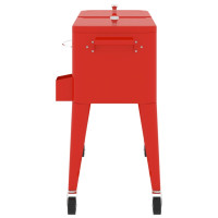 Miniatyr av produktbild för Kylbox med hjul röd 92x43x89 cm