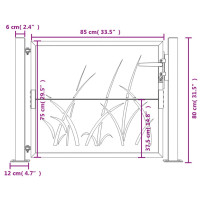 Produktbild för Trädgårdsgrind 105x80 cm rosttrögt stål gräsdesign