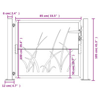 Produktbild för Trädgårdsgrind antracit 105x105 cm stål gräsdesign